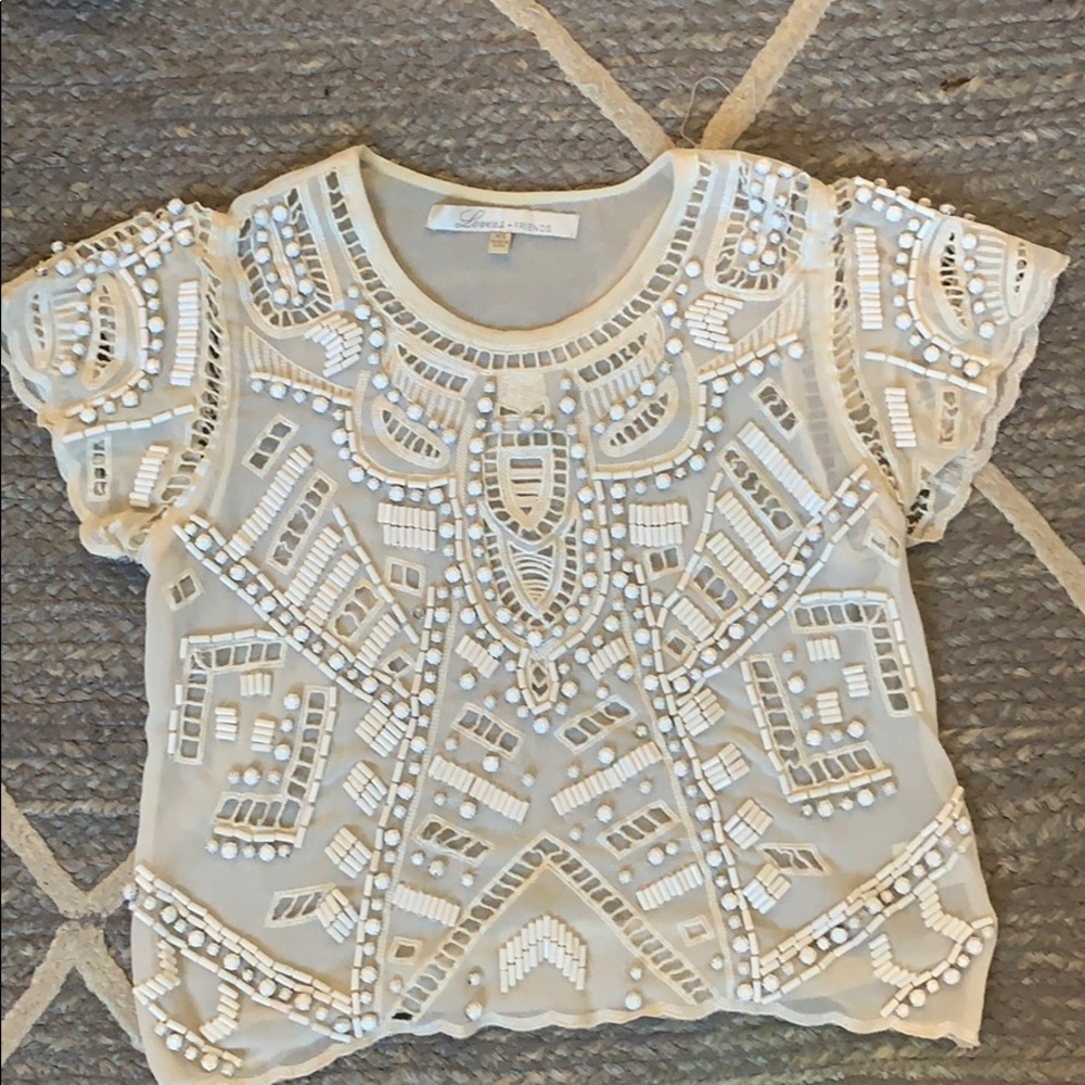 Lovers + Friends beaded top